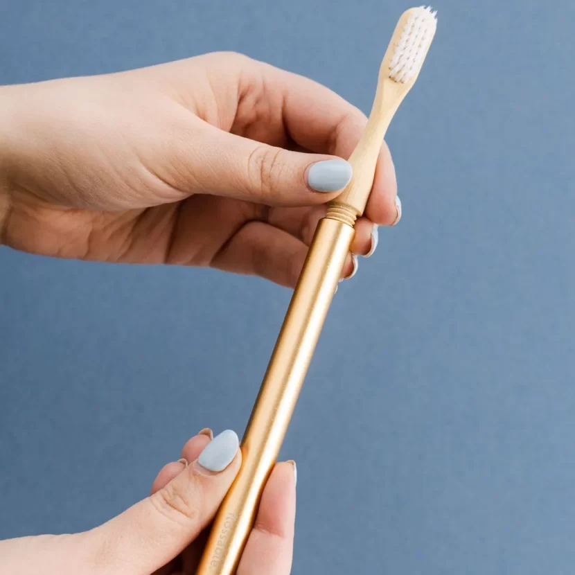 gold toothbrush