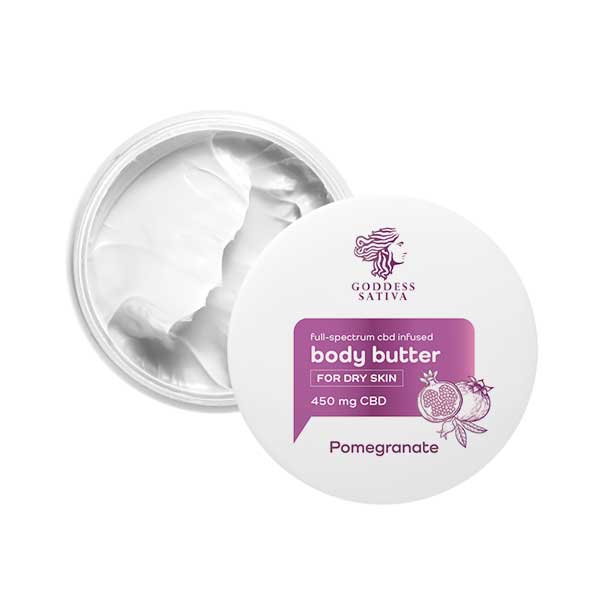 Reakiro CBD Goddess Sativa Body Butter for Dry Skin Pomegranate 450 mg - Image 1